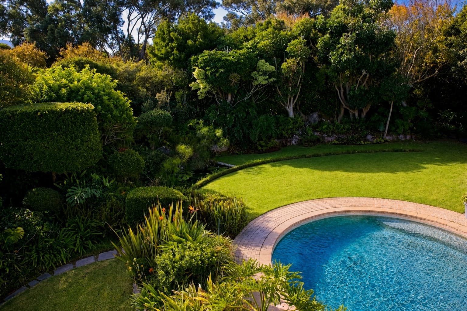 The Flat mountain and garden view